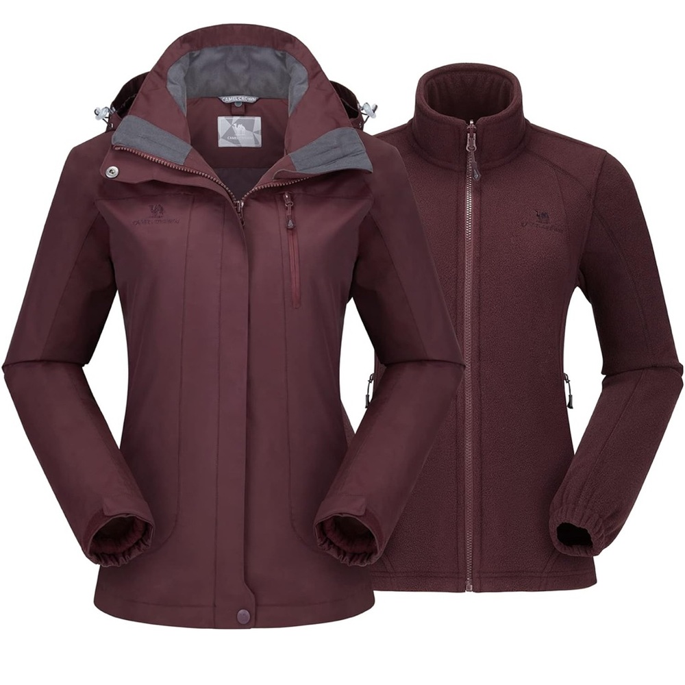 Women's Burgundy Outdoor Jacket by